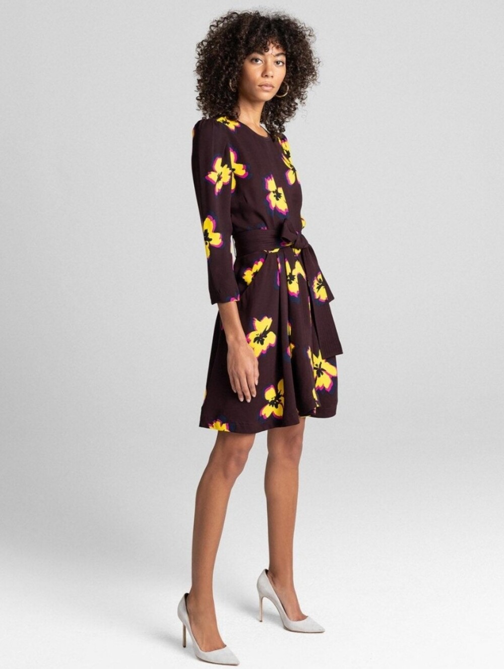 NWT A.L.C. Silk Floral Print Belted Mini Dress Size 0